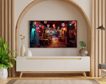 Little Havana Miami Wall Art | Calle Ocho Digital Download | Cuban Lantern Alley Print