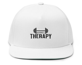 Barbell Therapy Flat Bill Cap: Cotton Twill Weightlifting Hat