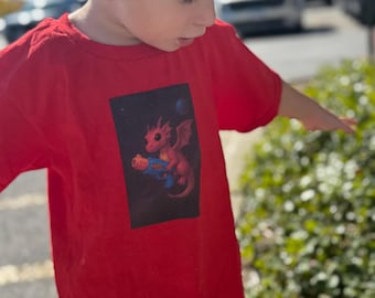 Dragon in Space Graphic Tee – Funny Nerf Gun Design