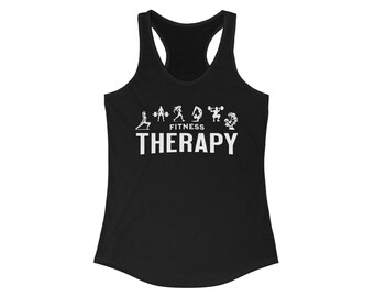 Fitness Therapy Workout Shirt: Motivational Exercise Tee for Women