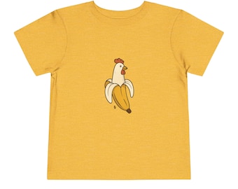 T-shirt pour tout-petit poulet et banane – T-shirt graphique amusant pour enfant
