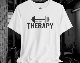 Barbell Therapy T-Shirt: Unisex Gym Shirt for Weightlifting