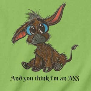 Cute Kids Tee with Funny Donkey Design, Funny Gift for Children, Perfect for Birthdays, Playdates, Casual Wear, Animal Lovers