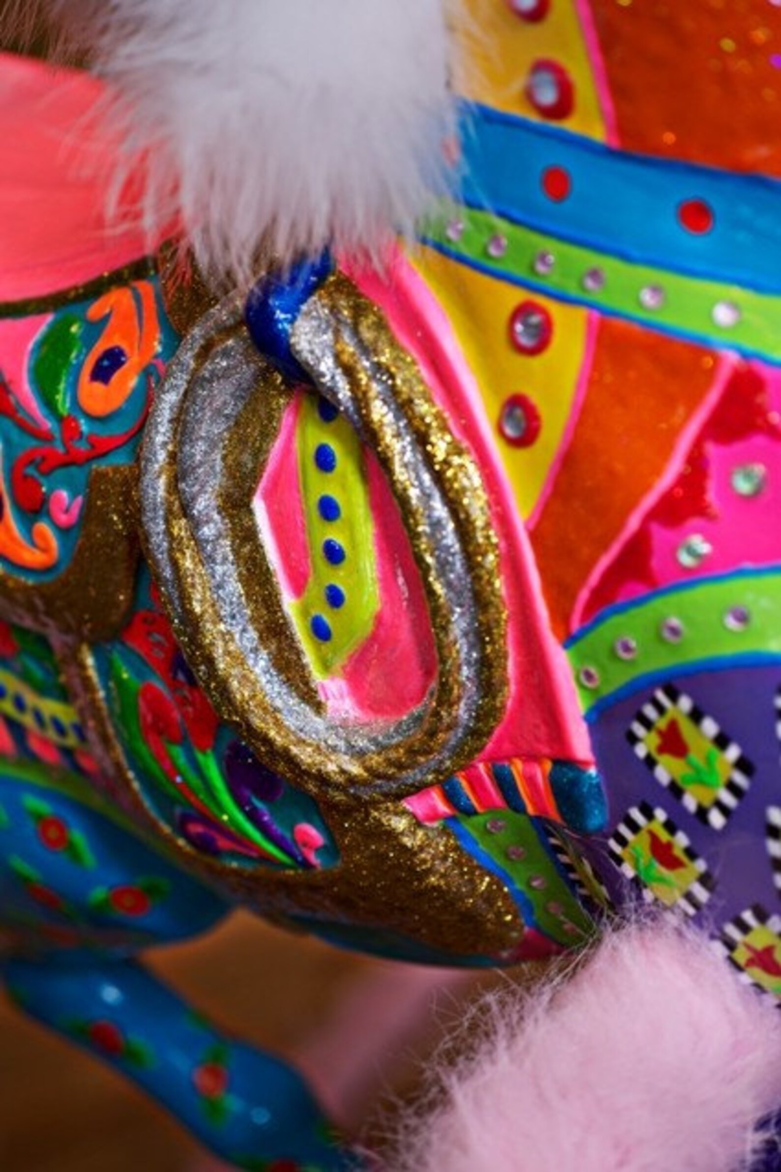 SOLD Bouncy Horse, Hand Painted Horse, Whimsical Girls Room