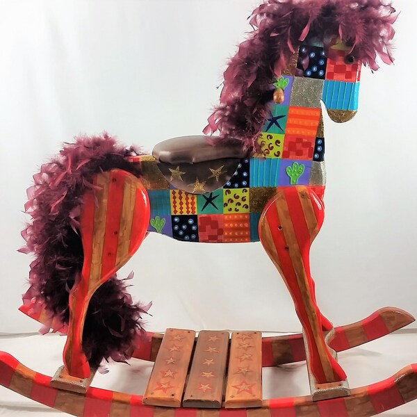 Wooden Rocking Horse - Etsy