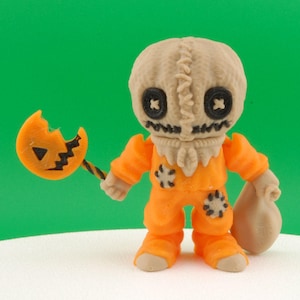 Sam Figure – Trick &#39;r Treat Articulated Collectible | 3D Printed Horror Movie Toy | Creepy Halloween Sam Keychain or Figurine
