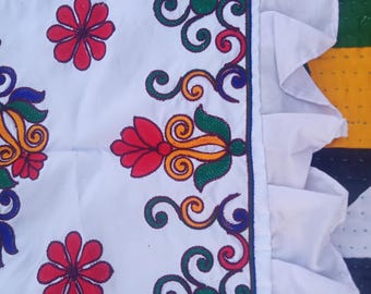 HandmadeHandmade Embroidery Pillow CoverHandmade Sindhi ralli tipe