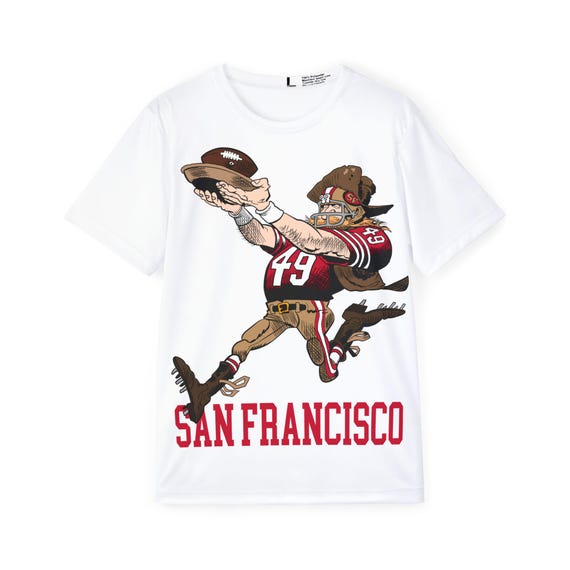 Vintage San Francisco 49ers Men's Sports Jersey T-shirt, Retro NFL