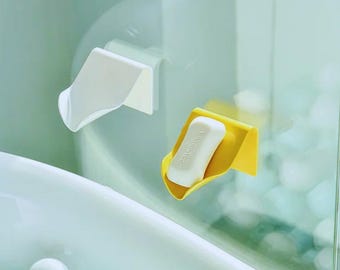 Modern Self‑Draining Silicone Wall Soap Holder – Minimalist Bathroom & Kitchen Organizer