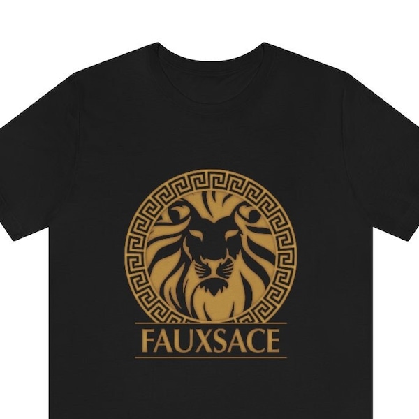 FAUXsace Lion, Parody Shirt, Luxury Shirts, designer Shirts, Italian clothes, Fashion Statement, Rodeo Drive, Designer T-shirt