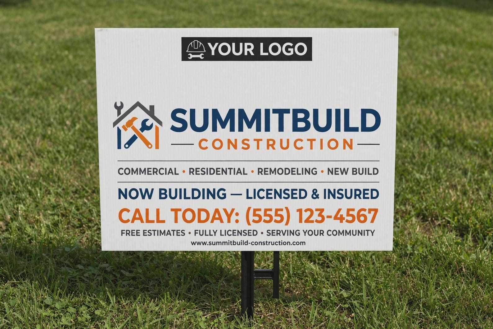 Contruction Work Sign Custom Contractor Yard Sign, Construction Company Sign, Business Job ...