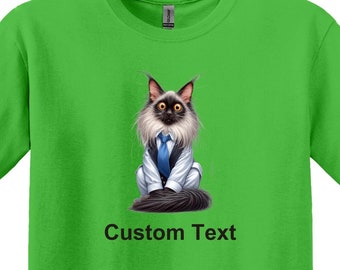 Personalized Cat T-Shirt, Funny Pet Portrait Shirt