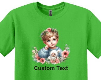 Boy Angel T-shirt, Custom Personalized Tee