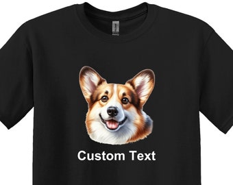 Cardigan Welsh Corgi T-Shirt, Adult Unisex Shirt, Dog, Pets, Animal, Red Corgi
