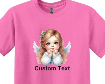 Girl Angel T-shirt, Divine Being, Personalized Shirt