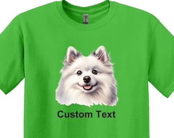 Custom American Eskimo Dog T-Shirt, Adult Unisex Spitz Tee