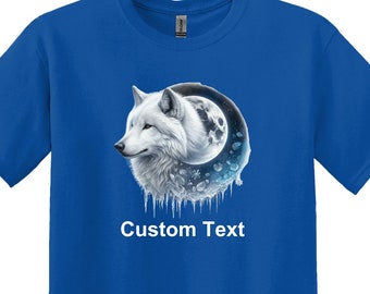 Winter Wolf T-Shirt, Personalized Animal Lover Gift