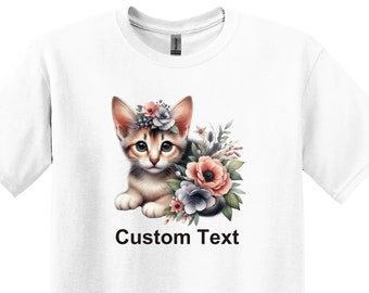 Kitten T-Shirt, Adult Unisex Shirt, Kitty, Pets, Animal, Personalized, Custom, Cat, Cat Lover Gift
