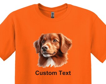 Nova Scotia Duck Tolling Retriever T-Shirt, Custom Dog Portrait