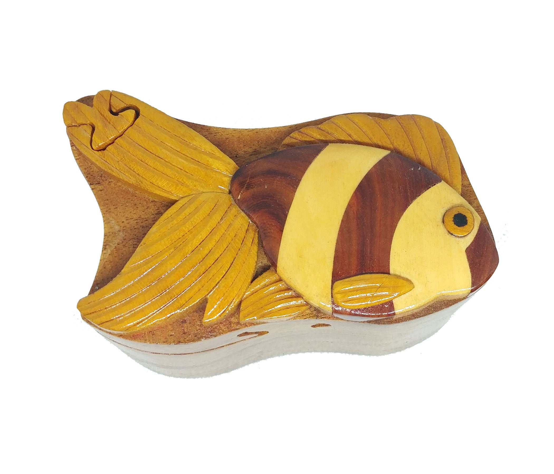 Fish Style 4 Puzzle Box Handmade Custom Wooden Box Personalized