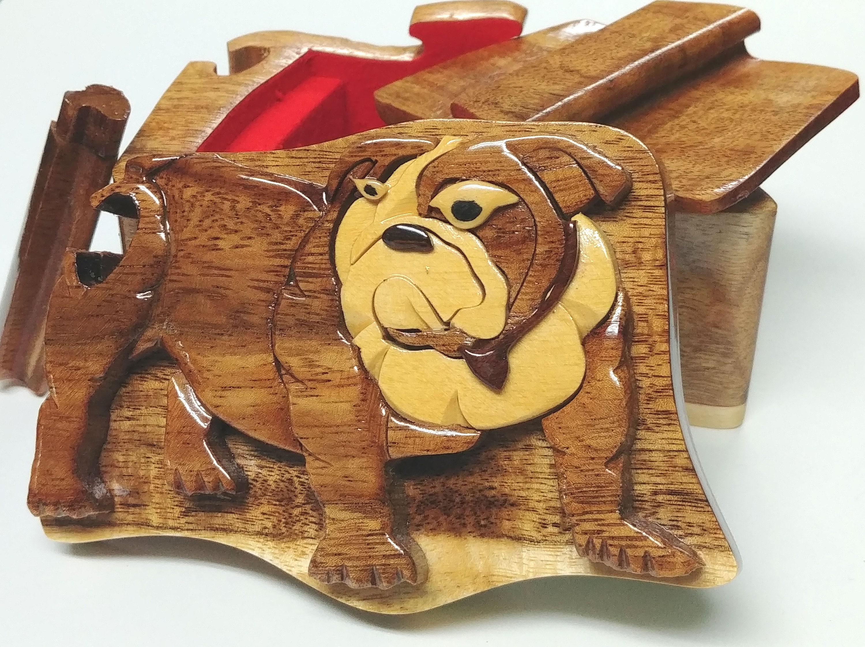 Dog Puzzle Box Handmade Custom Wooden Box Personalized Etsy