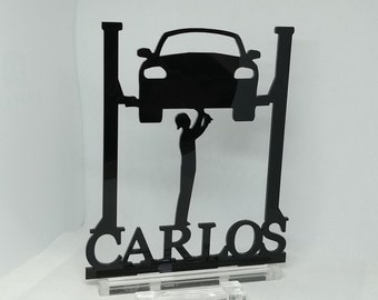 Custom Mechanic Acrylic Cake Topper - Birthday, Anniversary, Event