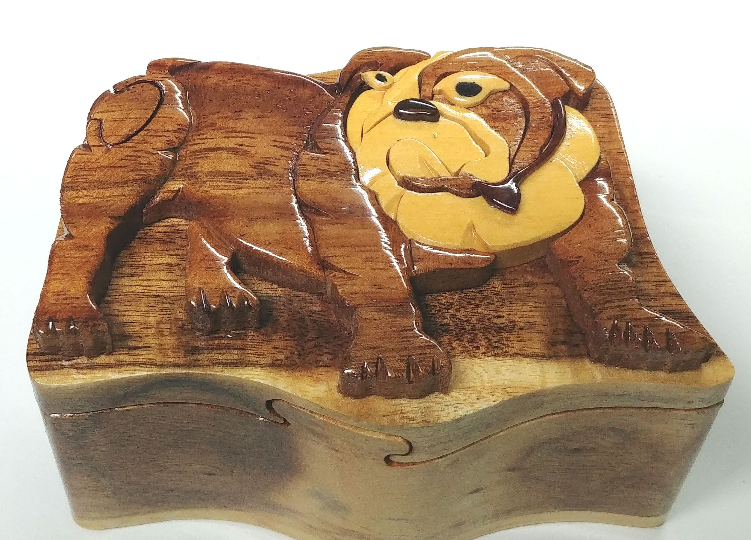 Dog Puzzle Box Handmade Custom Wooden Box Personalized Etsy