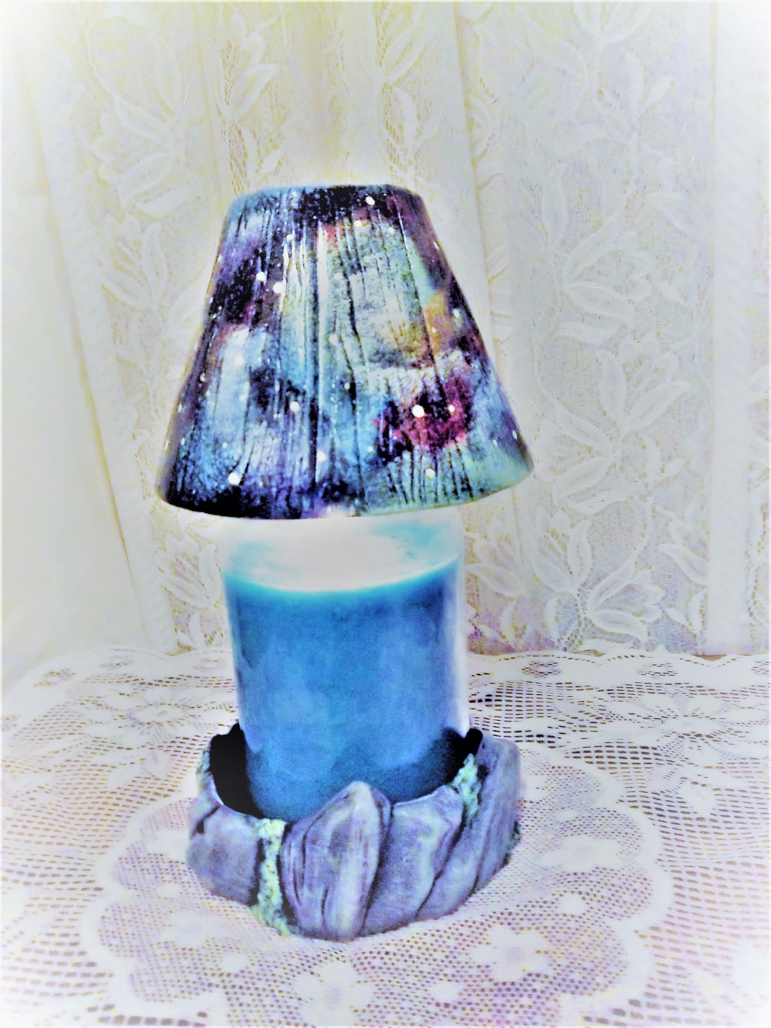 Galaxy Jar Candle Holder ceramic Handcrafted. Etsy