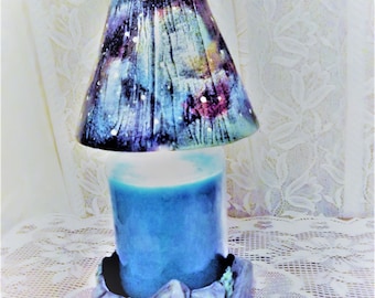 Galaxy- jar candle holder -ceramic Handcrafted.