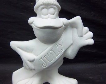 July Frog is ready for you to paint it at home.