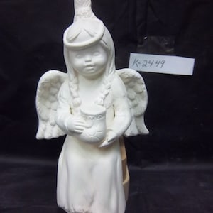 Indian Angel Sitting u paint ceramic bisque. Free Shipping