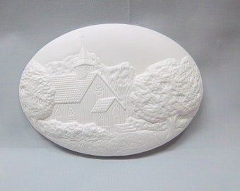 Spring Church insert (D-1512) ceramic bisque for you to paint yourself.