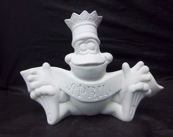 April Frog ceramic bisque u paint
