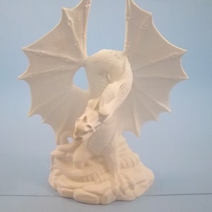 Fire Dragon Bisque -You paint it your self--Free Shipping !!!!