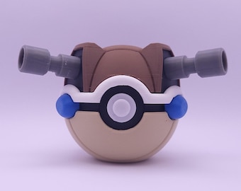 Pokeball inspirada en Blastoise, regalo para gamers impreso en 3D