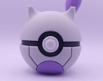 Pokeball inspirada en Mewtwo, regalo para gamers impreso en 3D