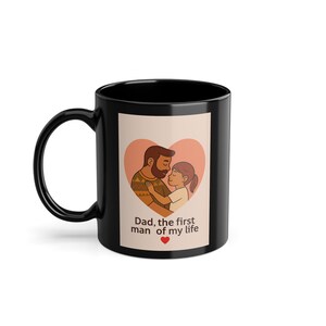 Heartfelt Black Coffee Mug - Perfect Gift for Coffee Lovers, Valentine&#39;s Day, Birthdays, Home and Office Decor