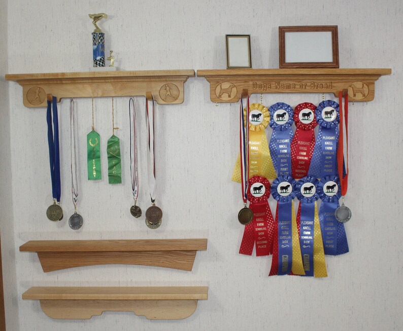 Personalized Solid Oak Martial Arts Trophy Shelf and Belt Etsy