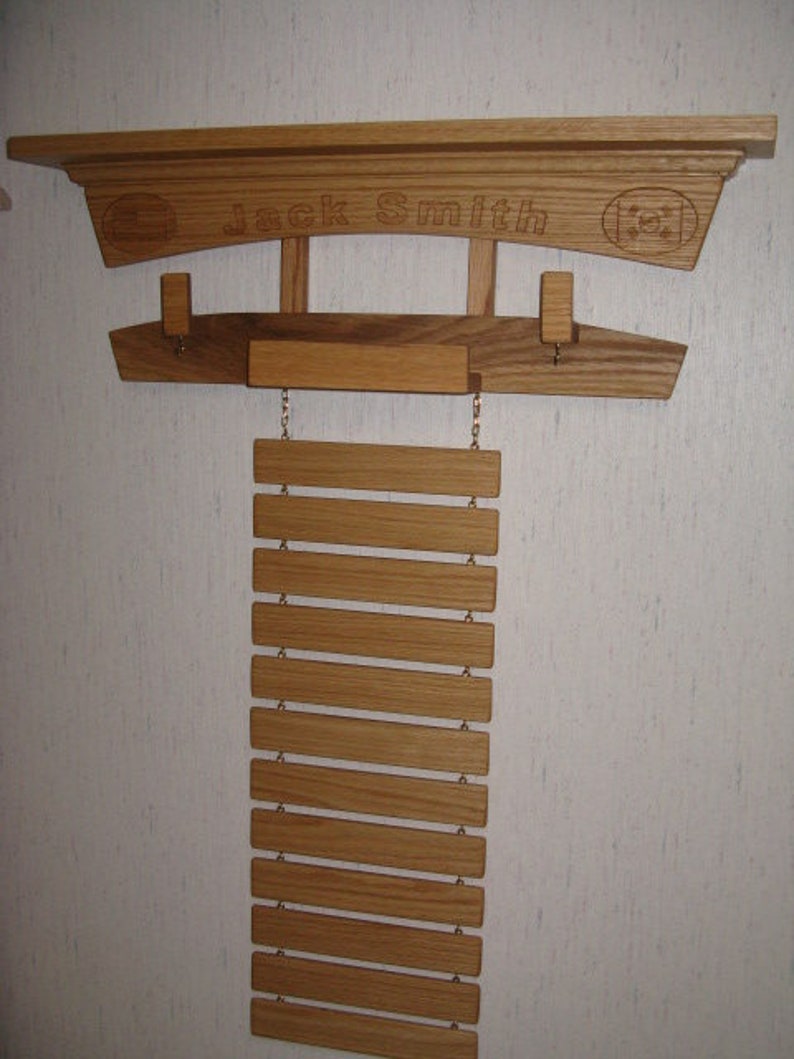 Solid Oak Arch Style Martial Arts Rank Belt Display Rack With Etsy