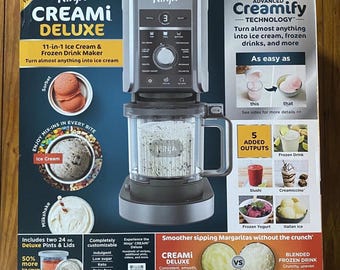 Ninja CREAMi Deluxe 10-in-1 Ice Cream and Frozen Drink Maker