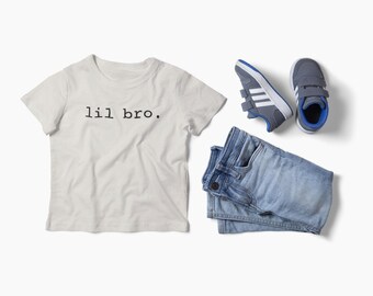 Lil Bro Shirt Little Brother Tee Kids Graphic Tee Toddler Boy Shirt Matching Sibling Shirt Cute Kids TShirt