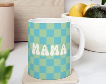 Checkered MAMA Mug | Trendy Mom Gift