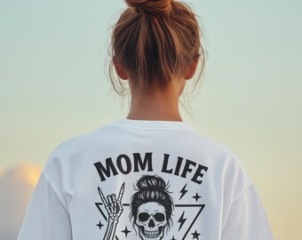 Mom Life Raising Minis & Rocking Chaos Skeleton Rocker T-Shirt