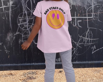 Rad Vibes Only Kinder Lightning Bolt Smile T-Shirt