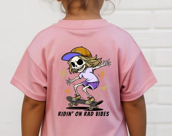 Reiten auf Rad Vibes Skate Mädchen Skeleton Kleinkind / Kinder Grafik-T-Shirt