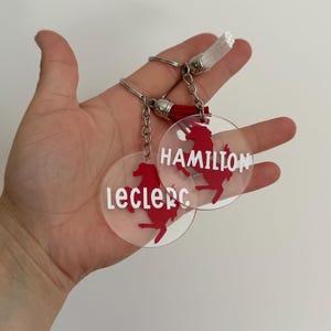 Ferrari Driver Acrylic Keychains, Hamilton Gift, Leclerc Gift, Ferrari Keychain