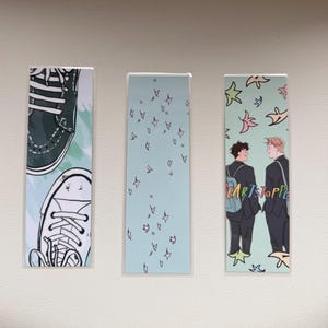 Trío de marcapáginas Heartstopper / Regalo Heartstopper / Regalos para gays / Queer