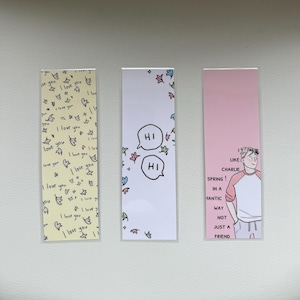 Trío de marcapáginas Heartstopper / Regalo Heartstopper / Regalos para gays / Queer