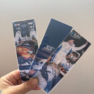 Carlos Sainz Bookmark Set, Carlos Sainz Gift, Williams Racing Gift, F1 Bookmark