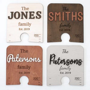 Aangepaste groeimeter houten muur, gepersonaliseerde meetlat met familienaam, liniaal voor babylengte, stok voor hoogte kinderen, cadeau babymilstone